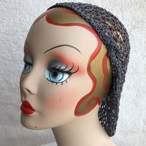 Gray Pinup Retro rockabilly Vintage Hair Snood Gray